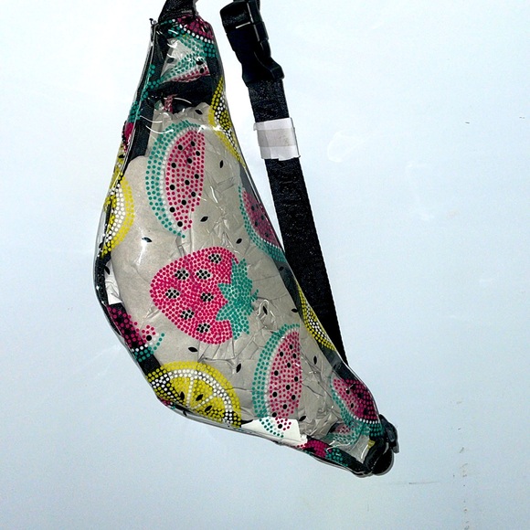 Betsey J Clear Fruit print Fanny pack - Picture 2 of 3